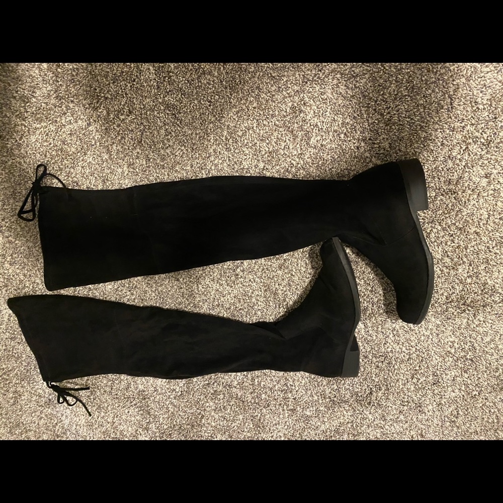 Black over the knee boots